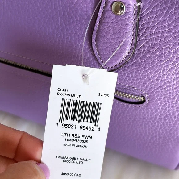 NWT💃Coach Rowan Satchel With Rose Print - Picture 10 of 10